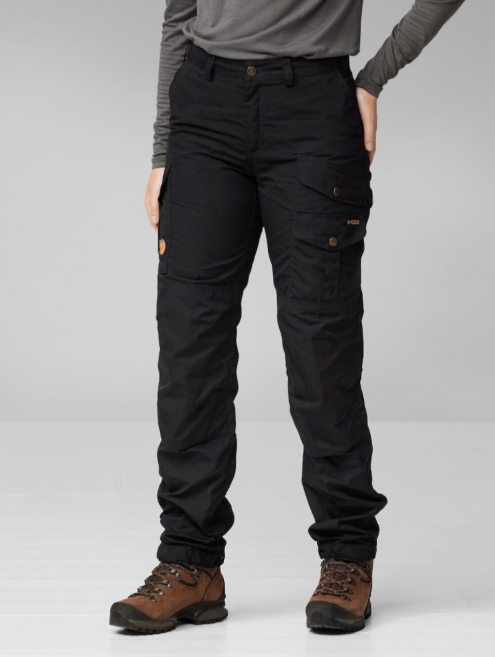 Fjallraven Black Straight-Leg Cargo Pants